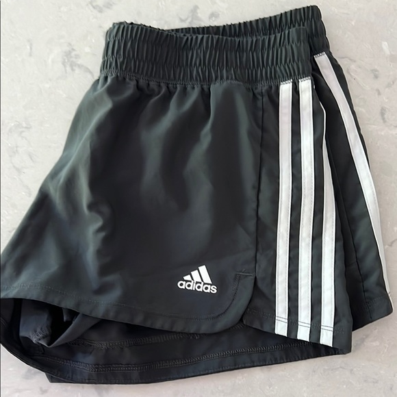 Adidas Black Athletic Training Shorts with Signature Stripes - Picture 5 of 5